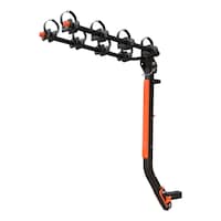 CURT 18411 ActiveLink SE 4-Bike Hitch-Mounted Bike Rack, 2-in Shank, Black Front_Angled_Left