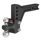 CURT 45935 Adjustable Trailer Hitch Ball Mount with Dual Ball, 2-in Shank, Up to 15,000-lbs Front_Angled_Left