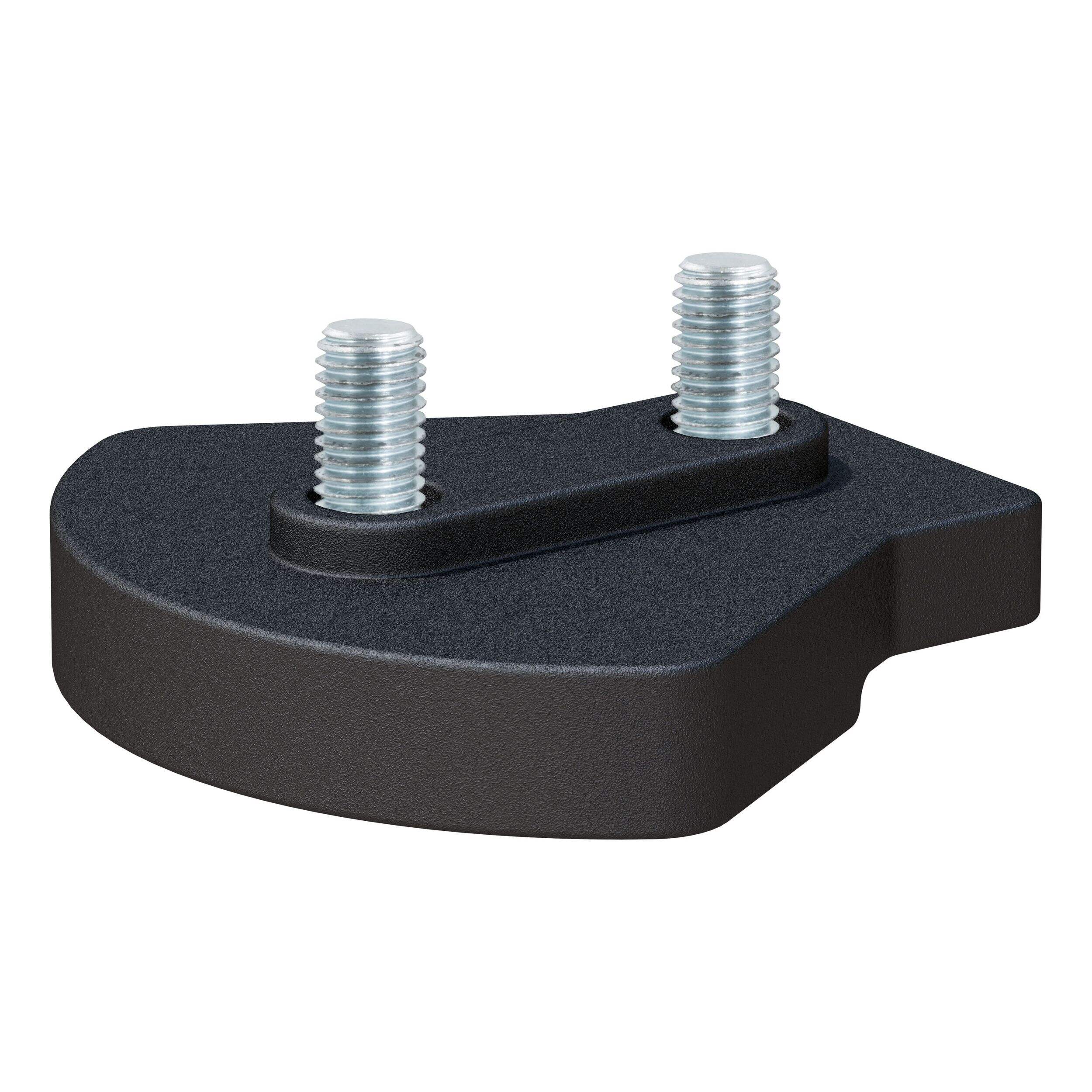 CURT 16994 A-Series 5th Wheel Wedge Kit for Rotating Pin Box with Permanent Attachment, Black Front_Three_Fourths_Angled_Left