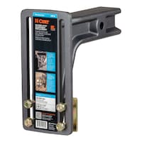 CURT 48016 SecureLatch Adjustable Pintle Mount with Easy Height Adjustment, 2-1/2-in Shank