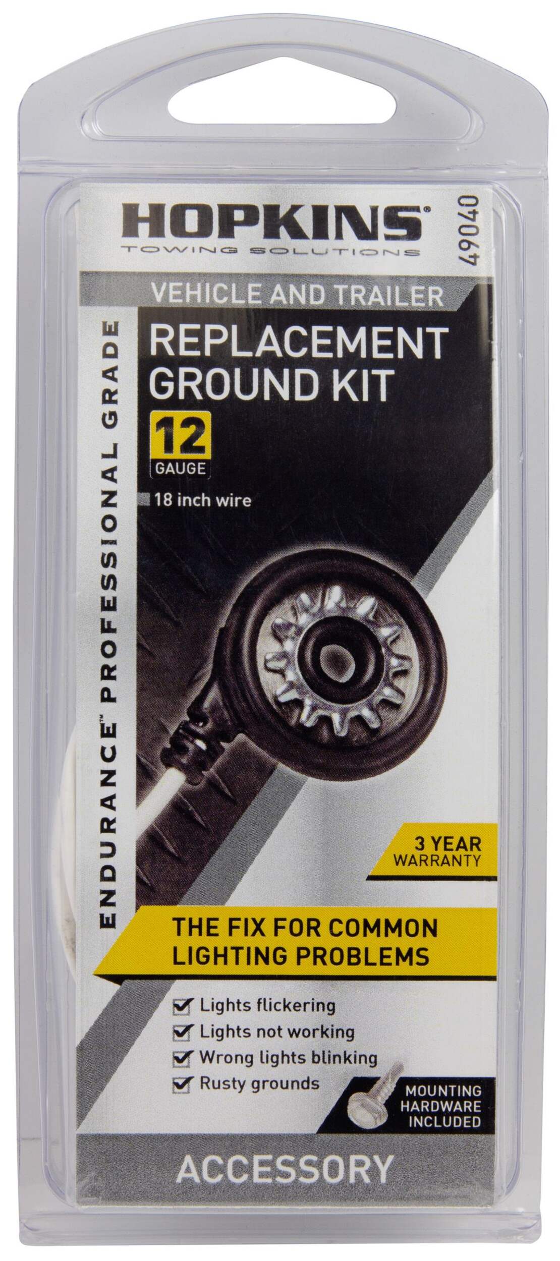 Hopkins 49040 Endurance™ Trailer Replacement Ground Kit with 12 Gauge