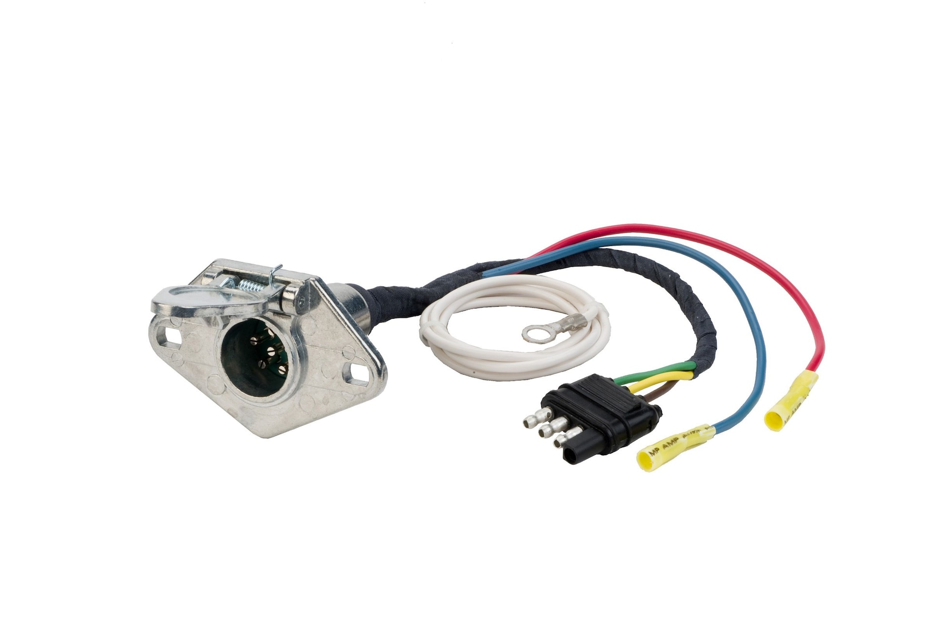 Hopkins 4 Way Flat to 6 Round Pin Metal Connector Wiring Kit Canadian