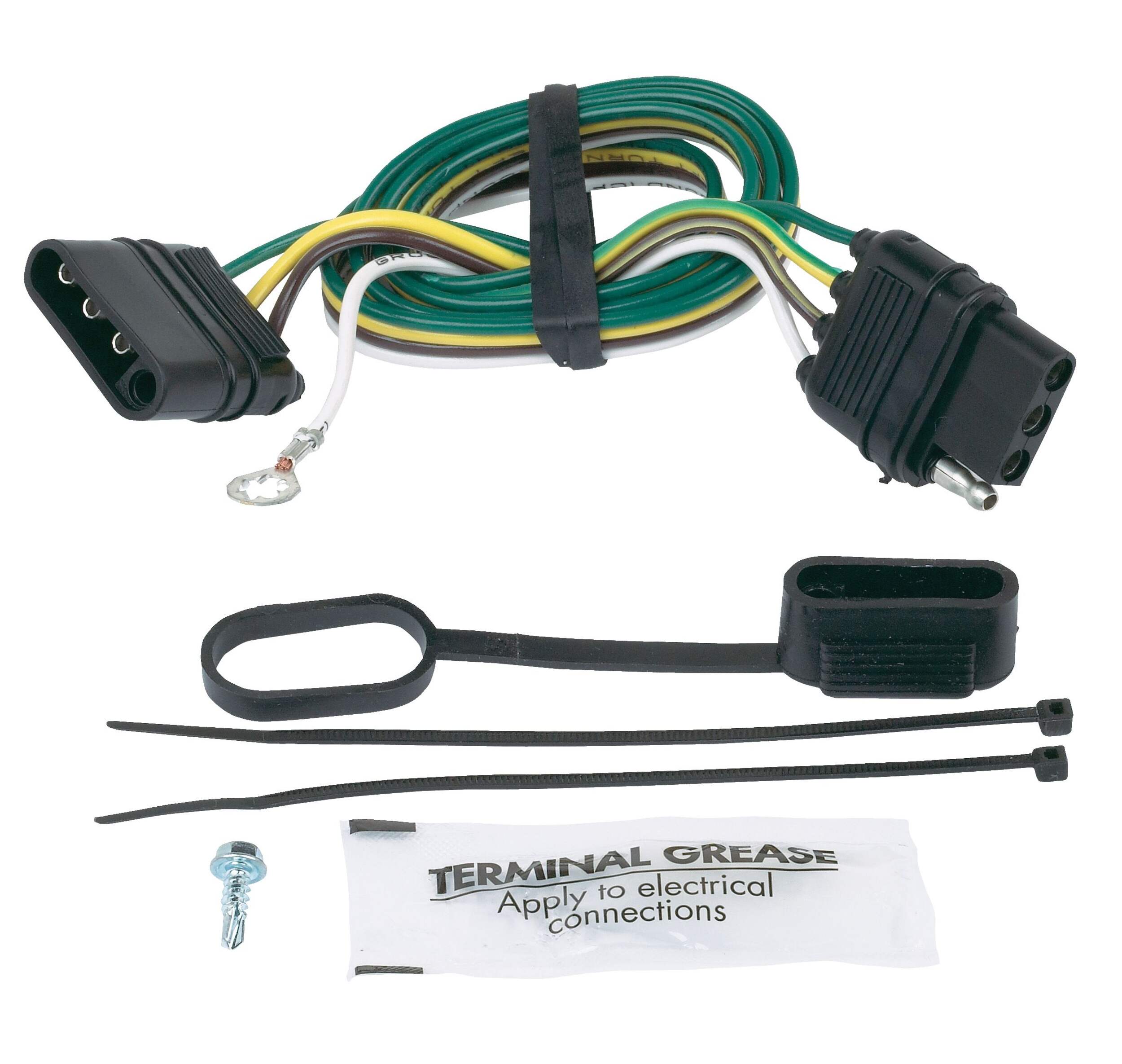Hopkins 4 Wire Flat Extension, 32-inch Extension Cord, 4 Flat Extension Composite_or_Mixed