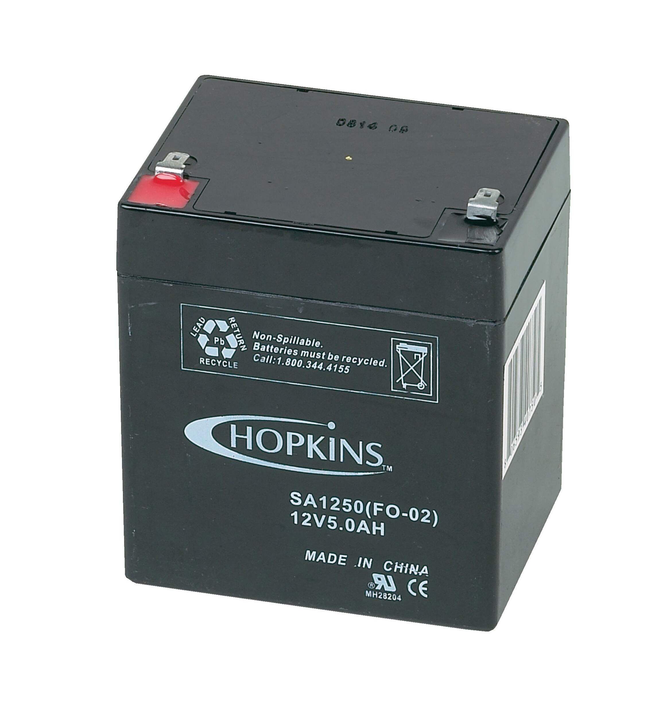 Hopkins 12V Rechargeable Trailer Battery Front_Three_Fourths_Angled_Left