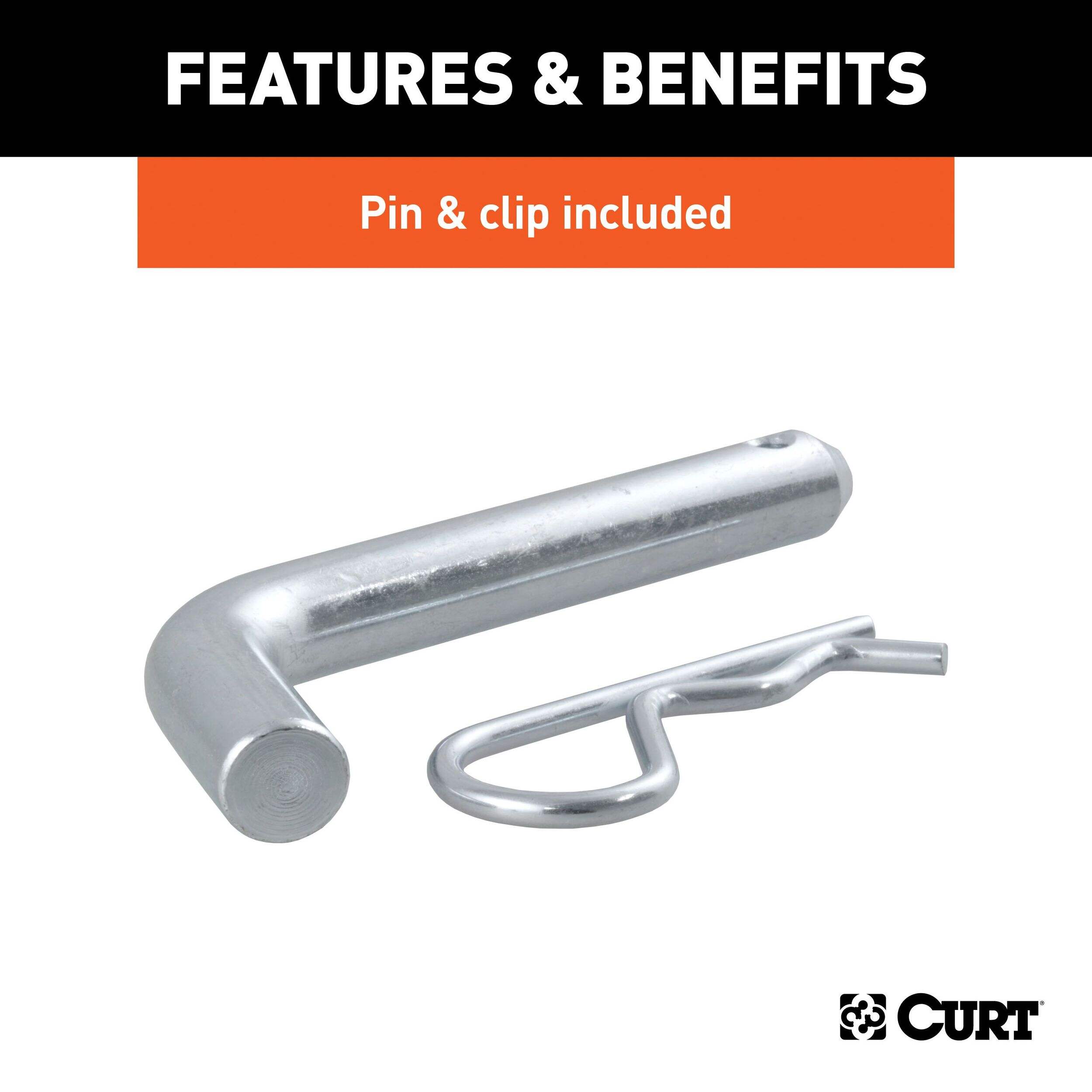 CURT 45836 Trailer Hitch Mount, Includes 2-in Ball and Pin, Fits 2-in Receiver Overhead_Plunge