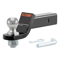 CURT 45834 Trailer Hitch Mount, Includes 1-7/8-in Ball and Pin, Fits 2-in Receiver Composite_or_Mixed