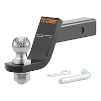 CURT 45855 Trailer Hitch Mount, Includes 1-7/8-in Ball and Pin, Fits 2-in Receiver Front_Angled_Left