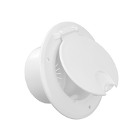 JR Products Round Electric RV Access Hatch, 4.5-in, Polar White