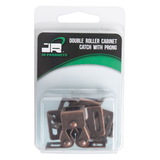 JR Products Double Roller RV Cabinet Catch with Prong, 2-pk Front_Flat