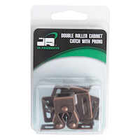 JR Products Double Roller RV Cabinet Catch with Prong, 2-pk Front_Flat