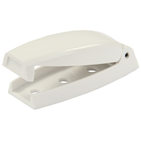 Bloque-porte pour compartiment à bagages de VR JR Products, balle, blanc, paq. 2 Front_Three_Fourths_Angled_Left