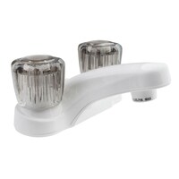Dura Faucet DF-PL700S-WT-CA Plastic RV Bathroom Faucet, White Front_Three_Fourths_Angled_Right