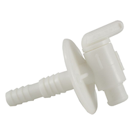 Robinet de vidange double avec cannelure JR Products 03182, blanc