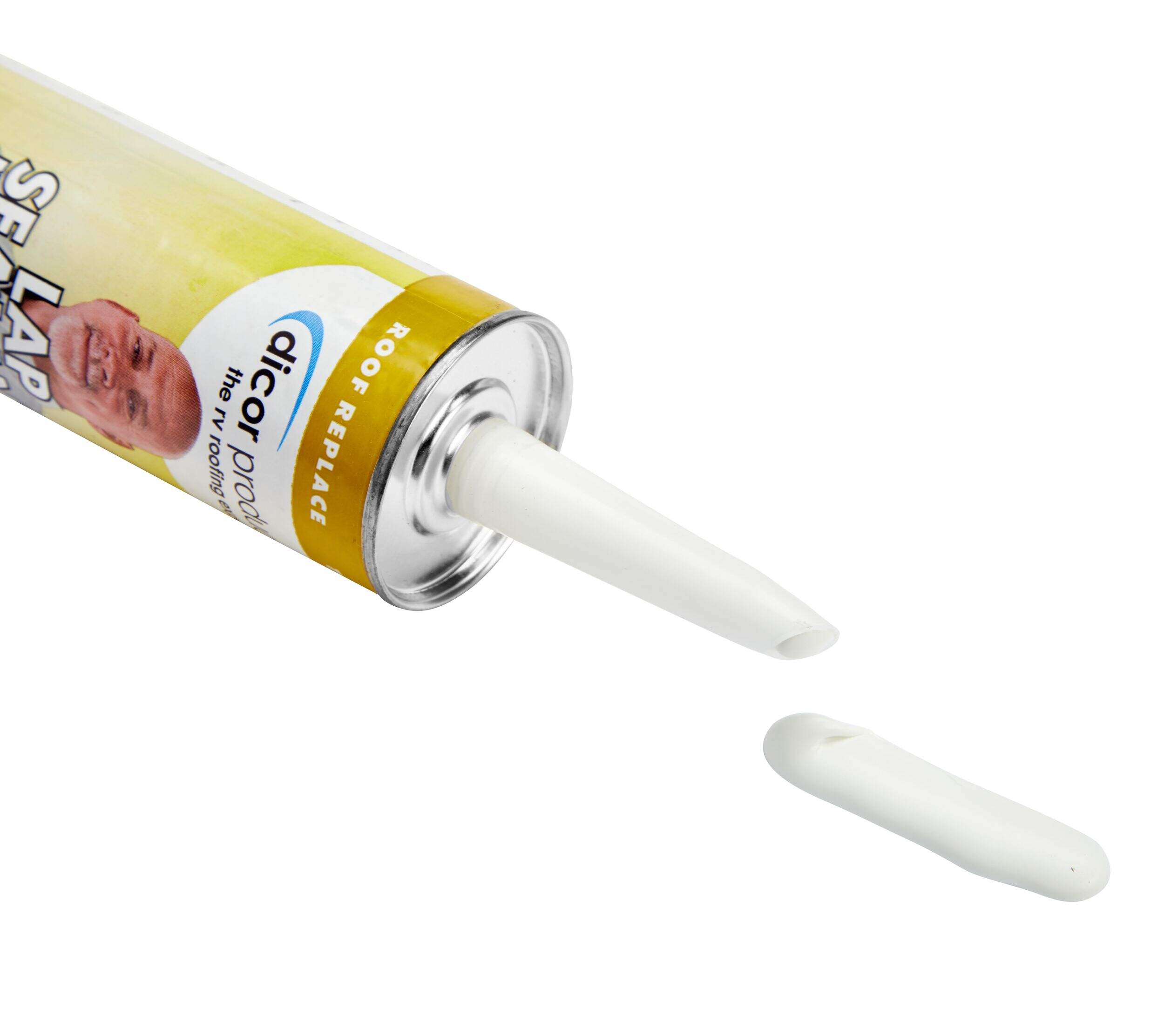 Dicor Non-Leveling/Non-Sag Lap Sealant, UV & Water-Resistant, White Composite_or_Mixed