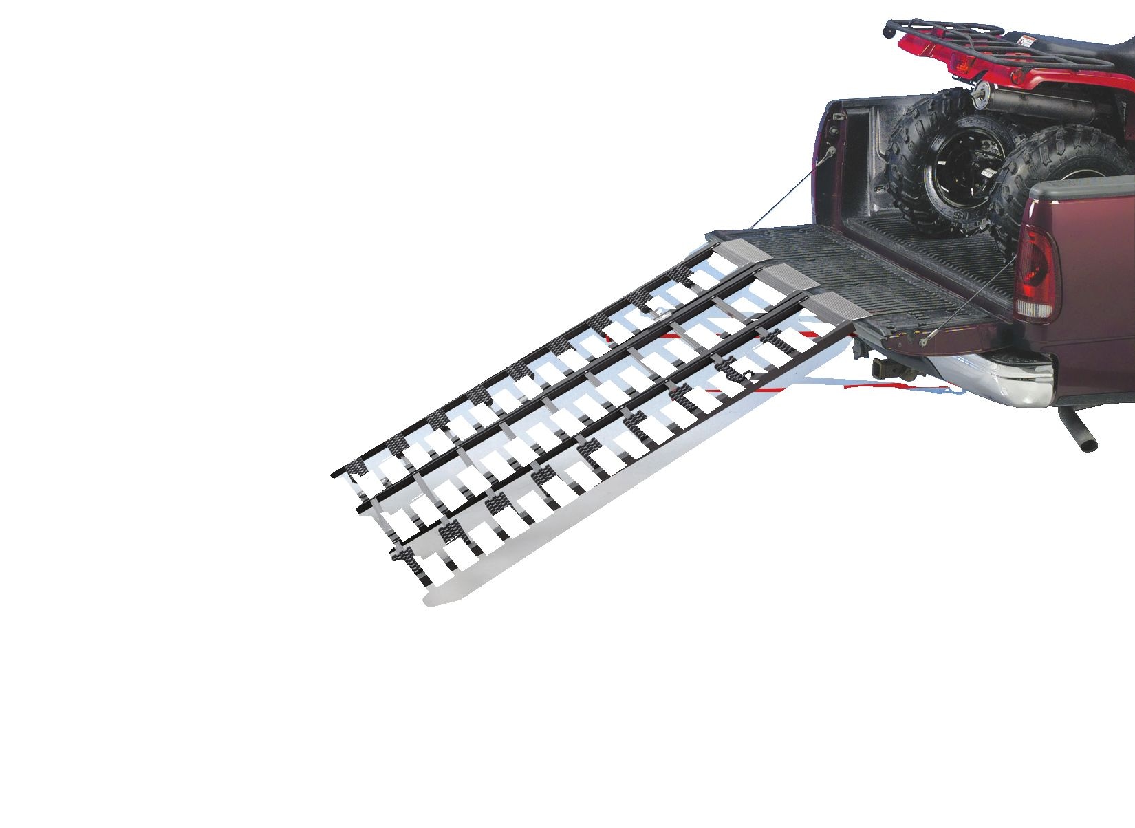 ATV & Snowmobile Aluminum Loading Ramp w/ Track Extension, 88 x 54in