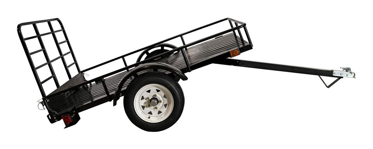 Detail K2 Mighty Open Rail Multi-Utility Trailer In A Box, 4-ft x 6-ft, Unassembled  Trailer