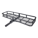 Hitch Mount Folding Cargo Carrier, Adjustable, Fits 2-in Receivers, 59 x 17.7-in Back_Angled_Right