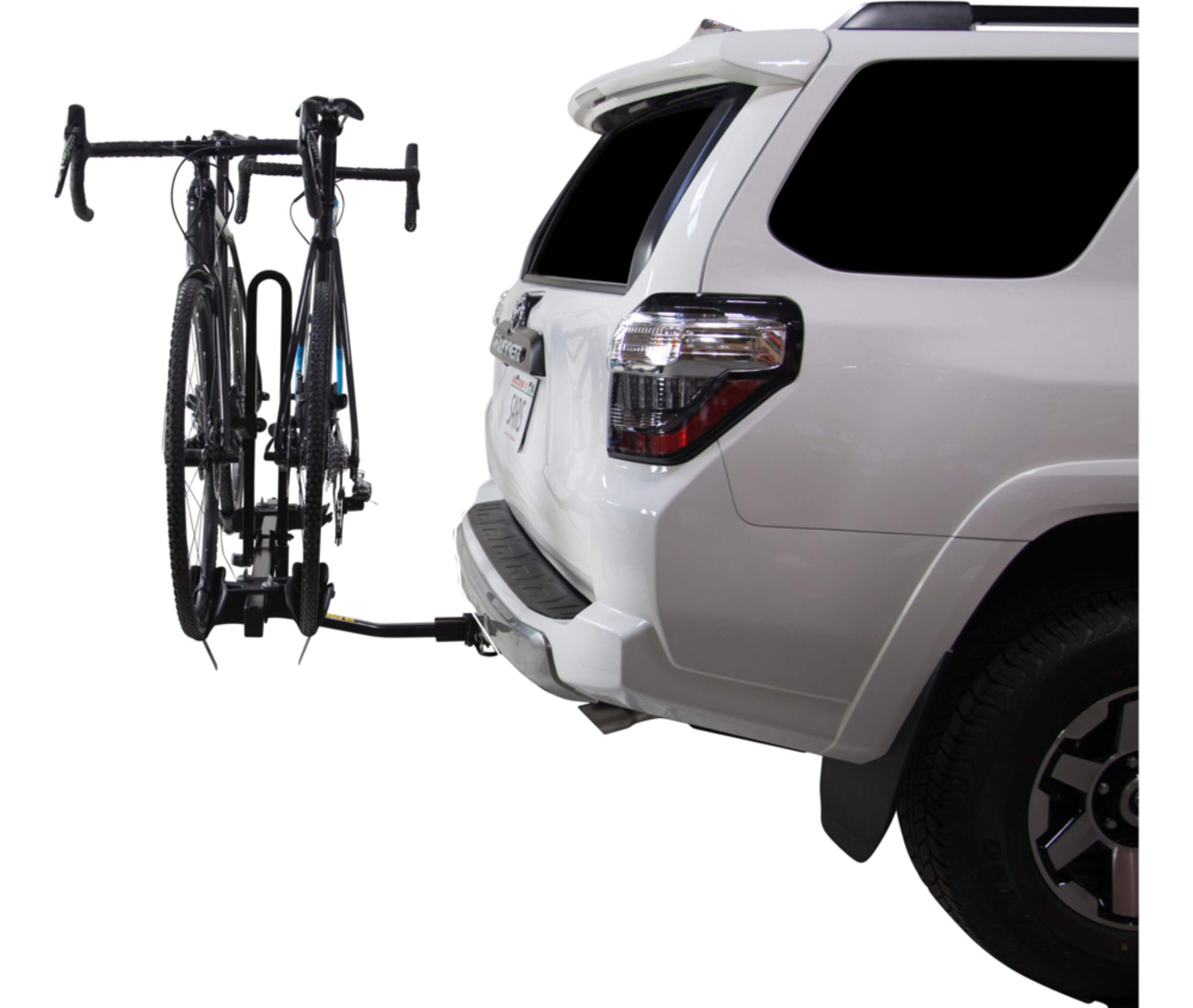 Saris Freedom 2-Bike Tray-Style Hitch Mount Bike Rack, Adjustable, Fits 1-1/4, 2-in Receiver, Black Side_Left