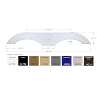 Icon 01770 Fender Skirt, Tandem, FS1770, Polar White Overhead_Flat