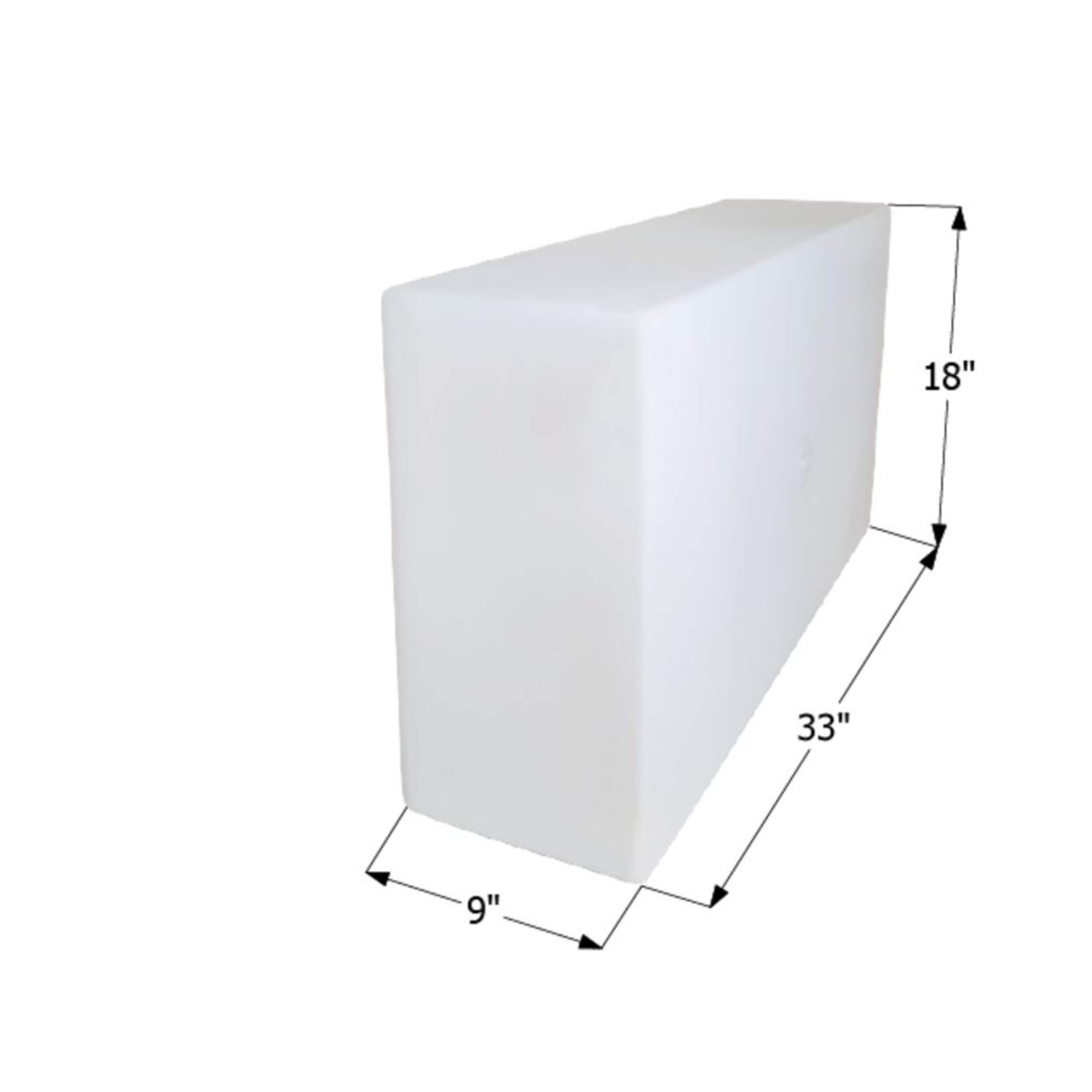 Icon 12455 Fresh Water Tank, WT2455, 33x18x9-in, 20-Gallon, Tank Only Front_Angled_Left