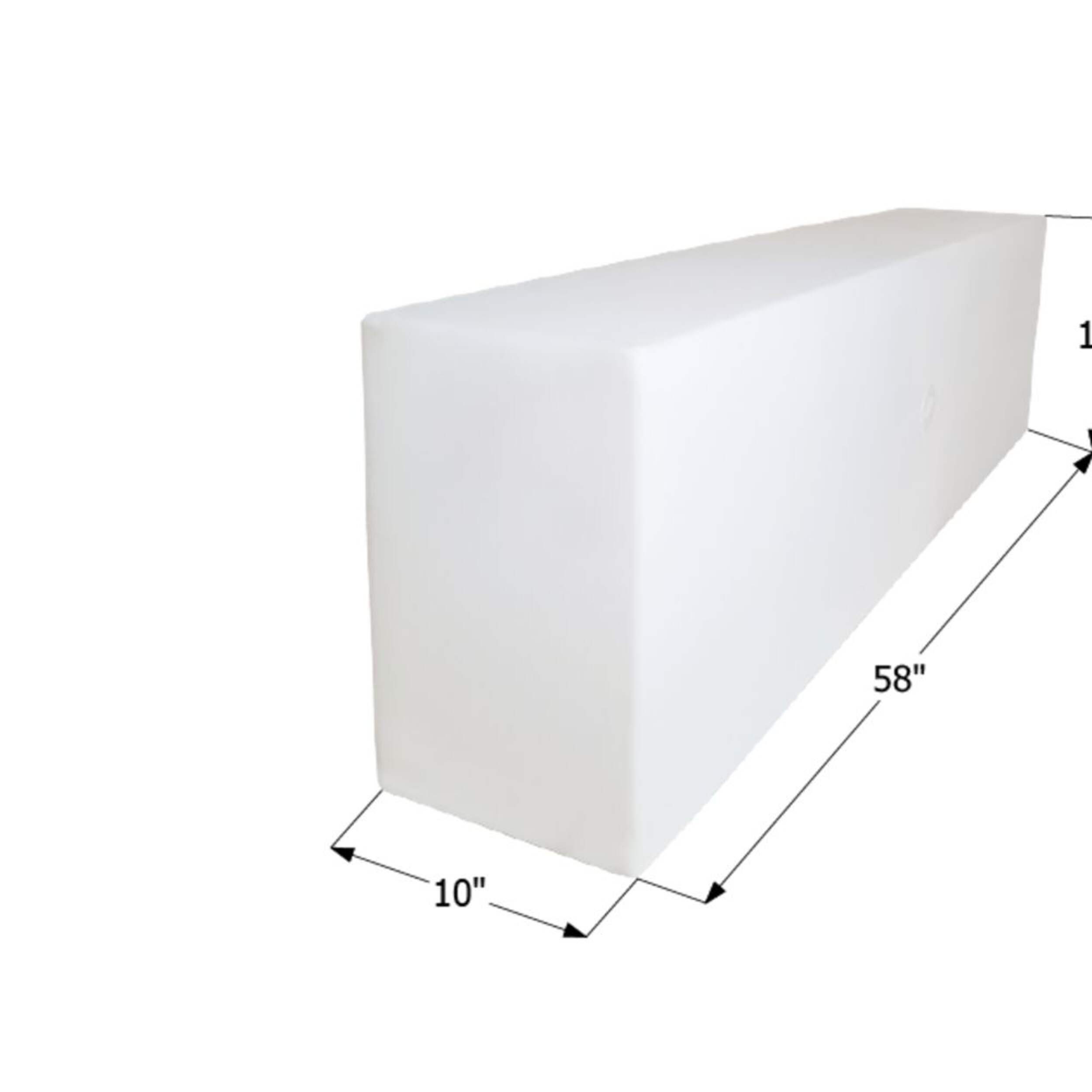 Icon 12457 Fresh Water Tank, WT2457, 58x16x10-in, 38-Gallon, Tank Only Front_Angled_Left