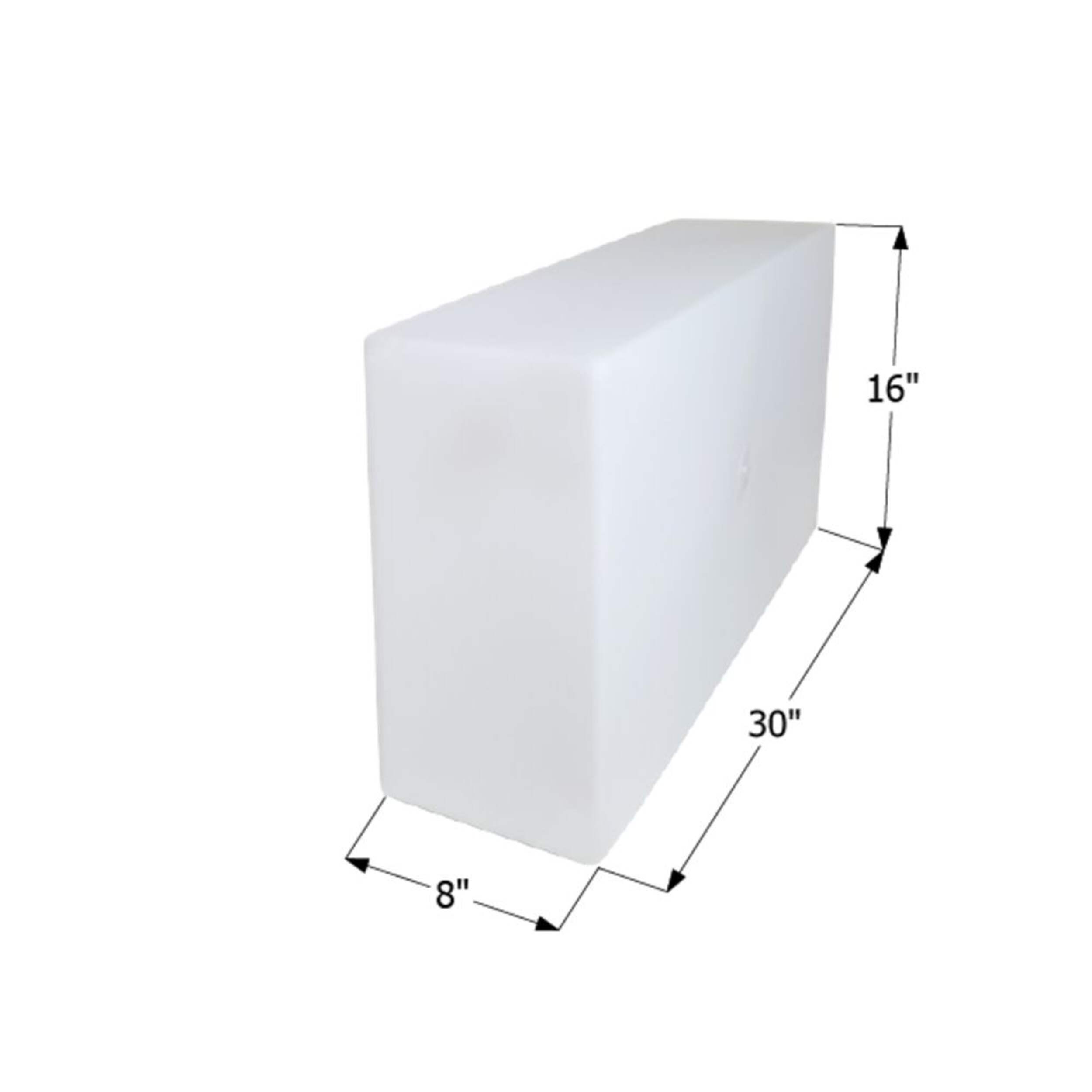 Icon 12501 Fresh Water Tank, WT2467, 30x16x8-in, 15-Gallon, Tank Only Front_Angled_Left