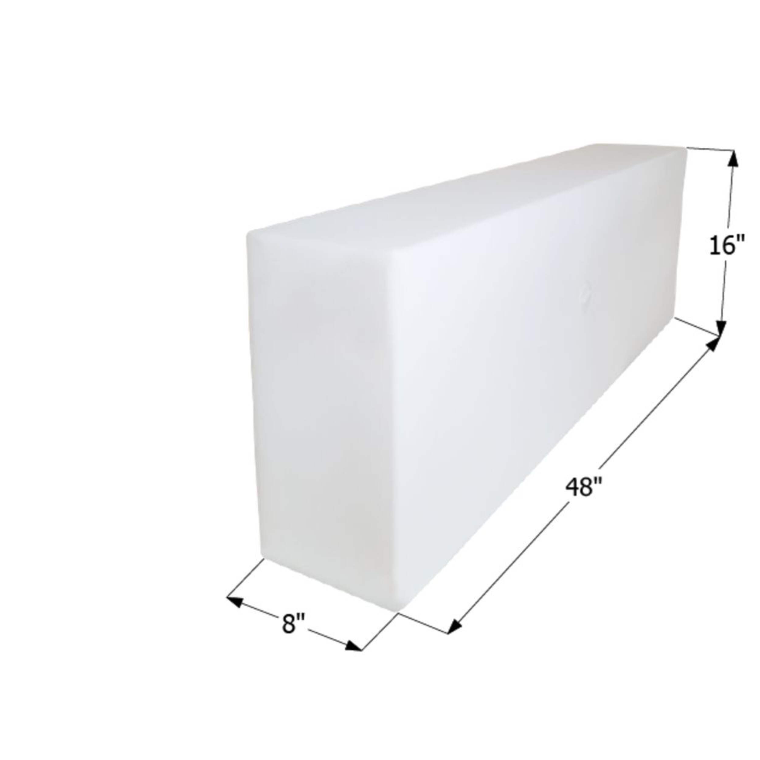 Icon 12503 Fresh Water Tank, WT2469, 48x16x8-in, 25-Gallon, Tank Only Front_Angled_Left