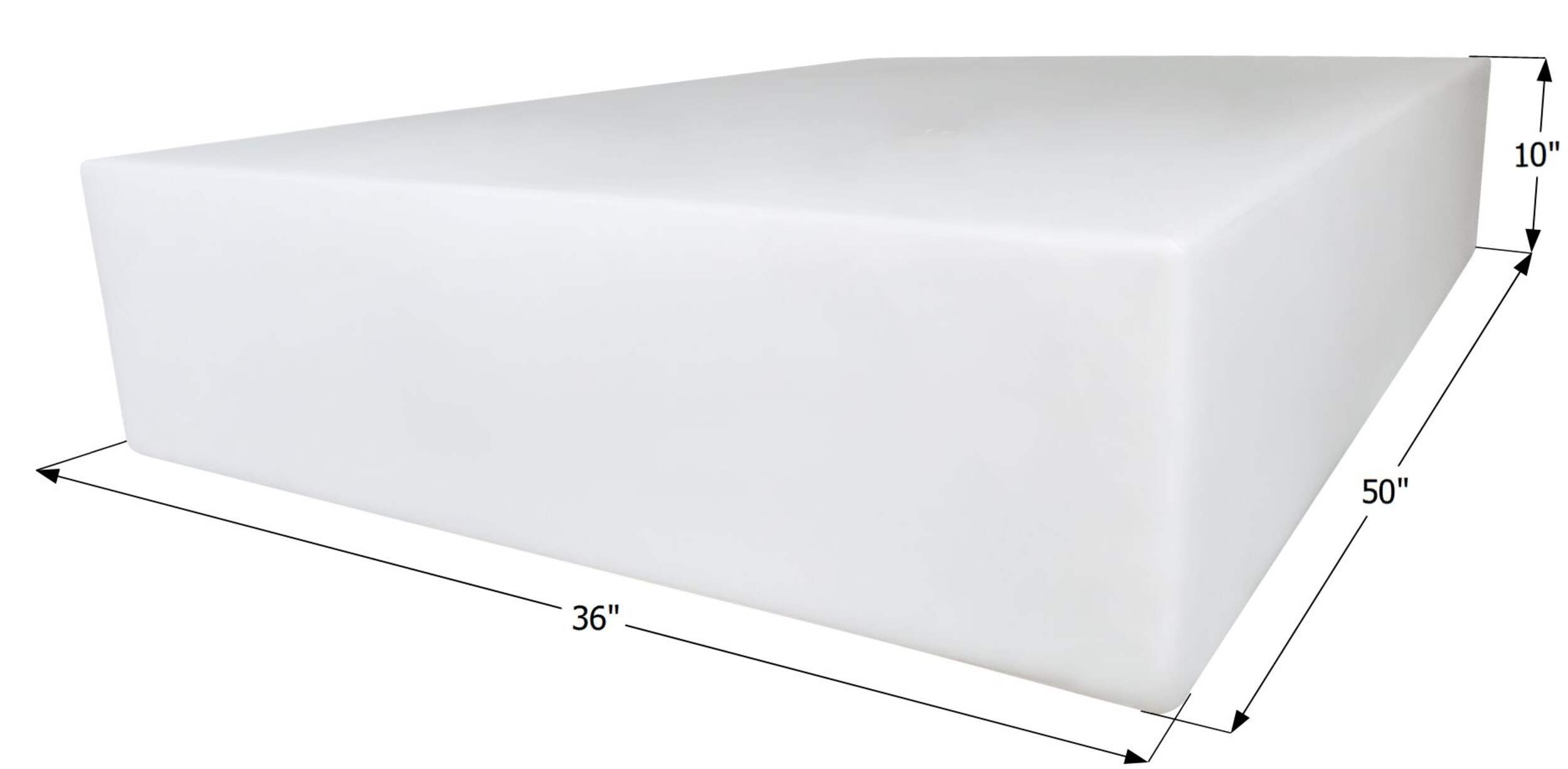 Réservoir d'eau potable Icon 14057, WT3555, 50 x 36 x 10 po, 75 gal, réservoir seul Front_Angled_Left