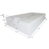 Icon 14319 Fresh Water Tank, WT3677, 68x35.5x10.75-in, 100-Gallon (with sump) Overhead_Plunge