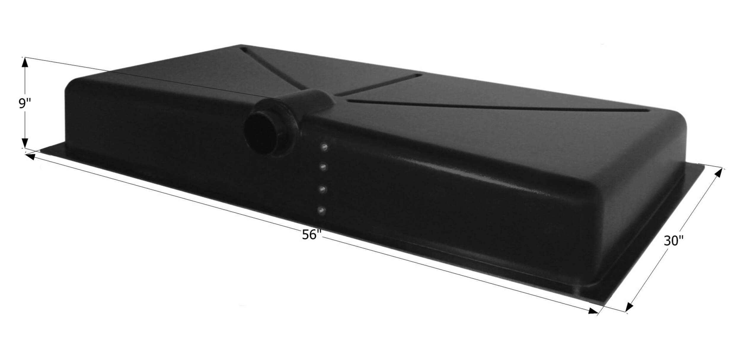 Icon 12379 Holding Tank, HT241-SD, 56x30x9-in, 43-Gallon Front_Angled_Left