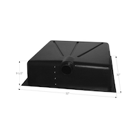 Icon 12415 Holding Tank, HT165-ED, 32x32x9.5-in, 25-Gallon Front_Angled_Left