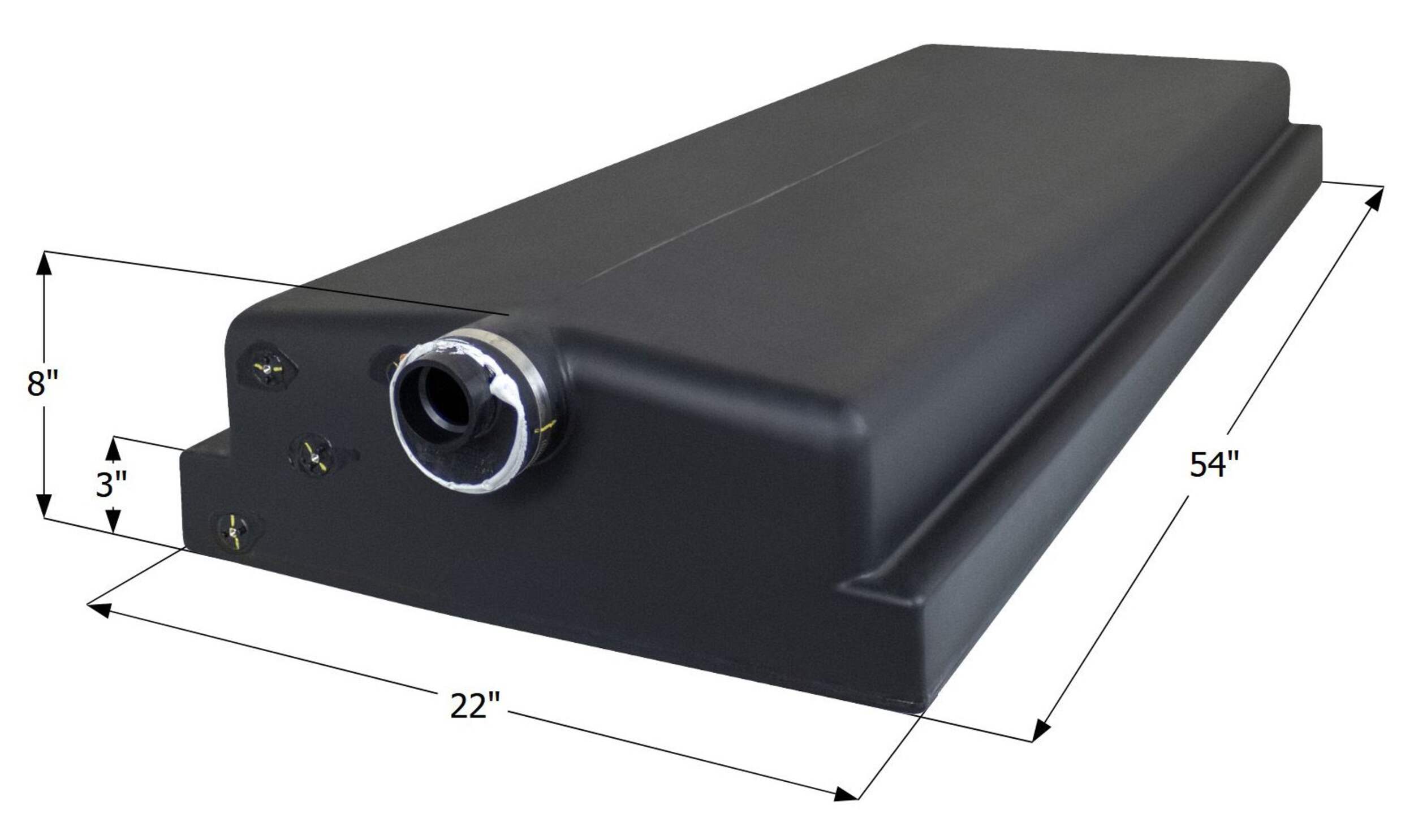 Icon 15124 Holding Tank, H3858, 54x22x8-in, 30-Gallon Front_Angled_Left