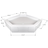 Icon 15234 Shower Pan, NSB3636-PW, Assembly Overhead_Plunge
