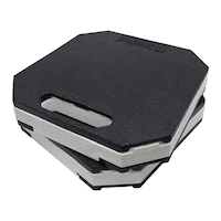 SnapPad StakPad RV Stacker Leveling Block/Jack Pad for Drive-On, White/Black Overhead_Plunge