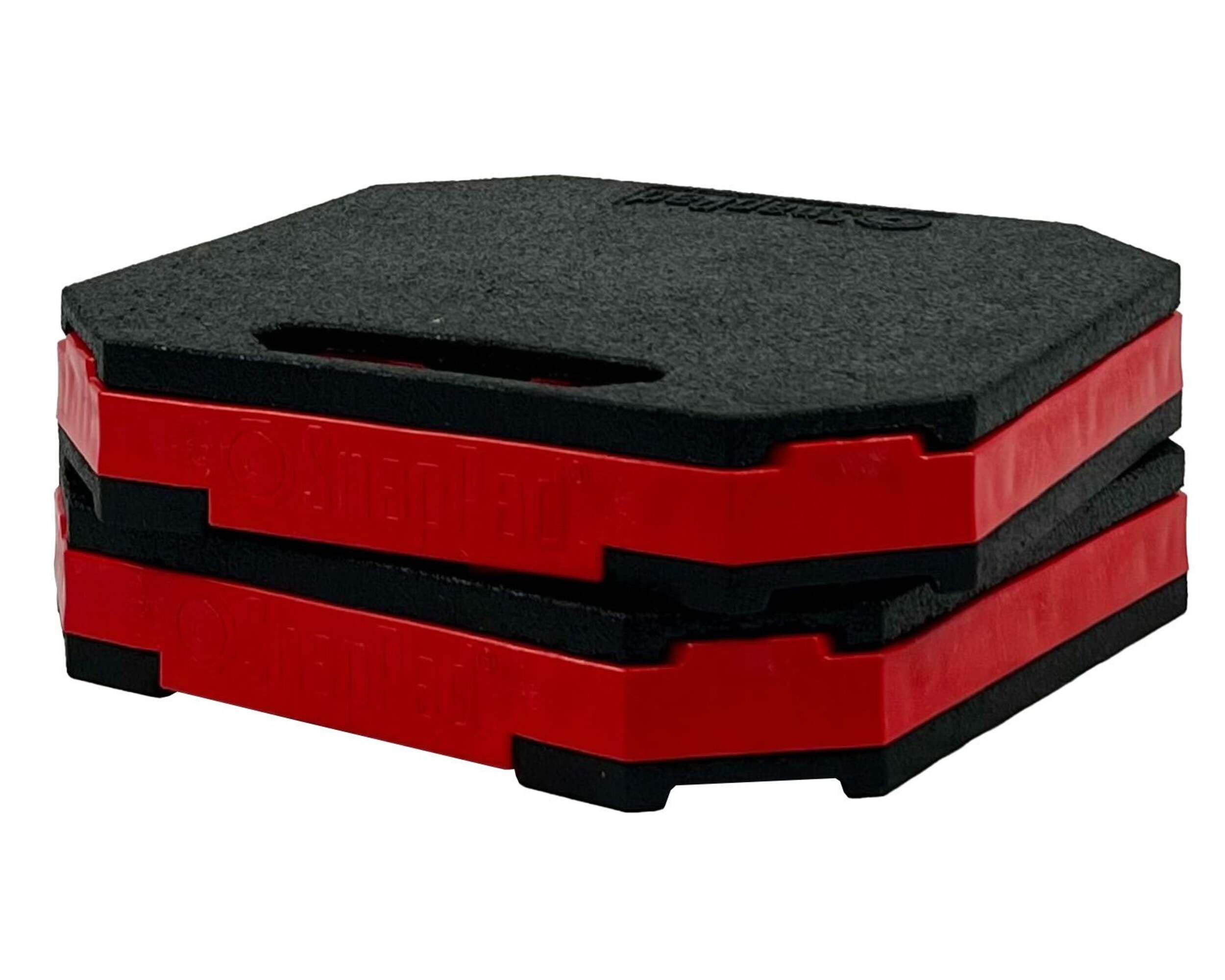 SnapPad StakPad RV Stacker Leveling Block/Jack Pad for Drive-On, Red/Black Front_Angled_Left