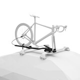 Thule UpRide Black Lockable Fork Mount Roof Bike Rack Front_Angled_Right