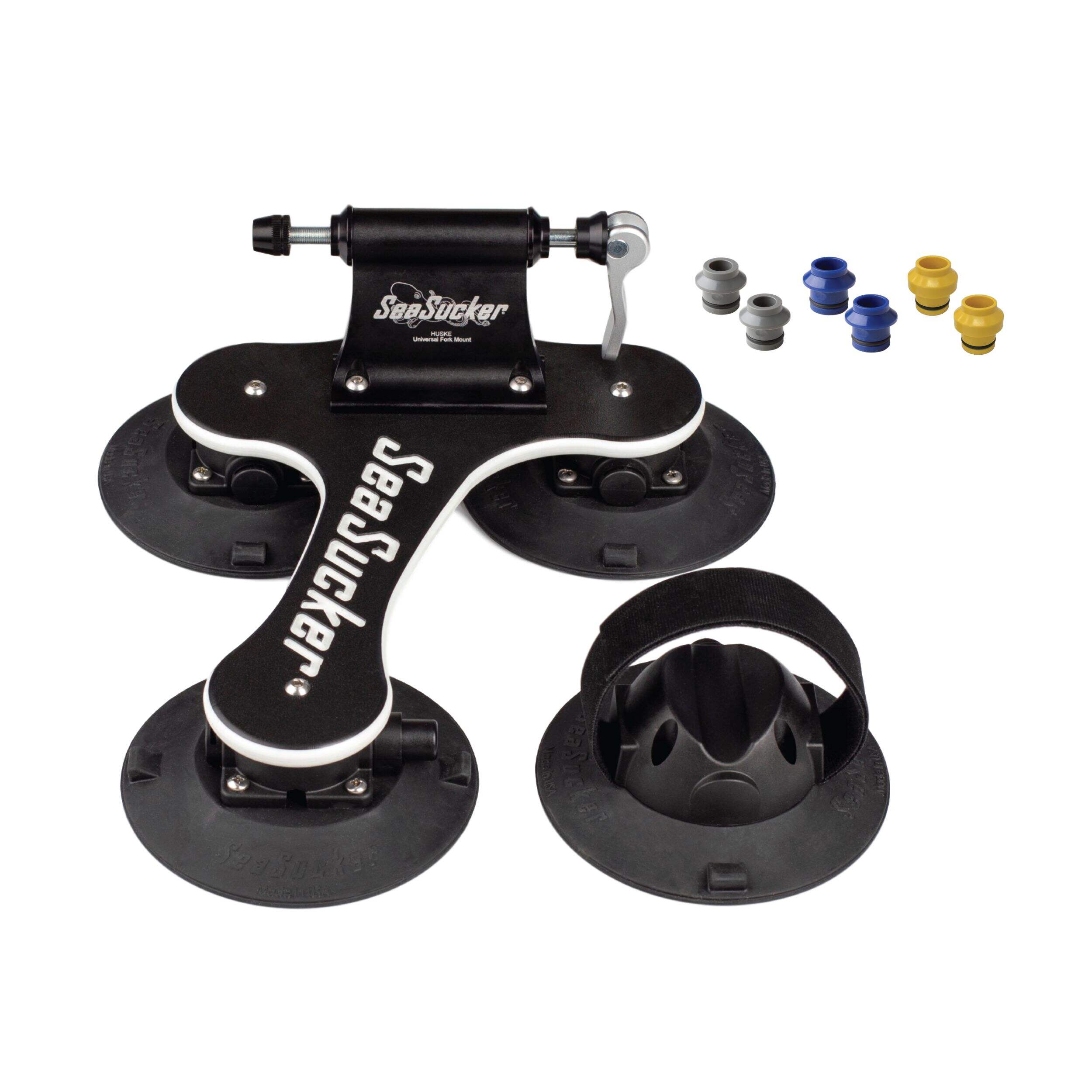 Porte-vélos Talon MAX avec adaptateurs HUSKE, noir Front_Elevated