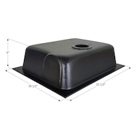 Icon 00437 Holding Tank, HT630B-SBD, 22 1/2x18 1/2x6-in, 8-Gal