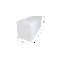 Icon 12727 Fresh Water Tank, WT2463, 36x15x13-in, 30-Gal, with 1/2-in Fitting Front_Angled_Left