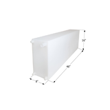 Icon 12733 Fresh Water Tank, WT2469, 48x16x8-in, 25-Gal, with 1/2-in Fittings Front_Angled_Left