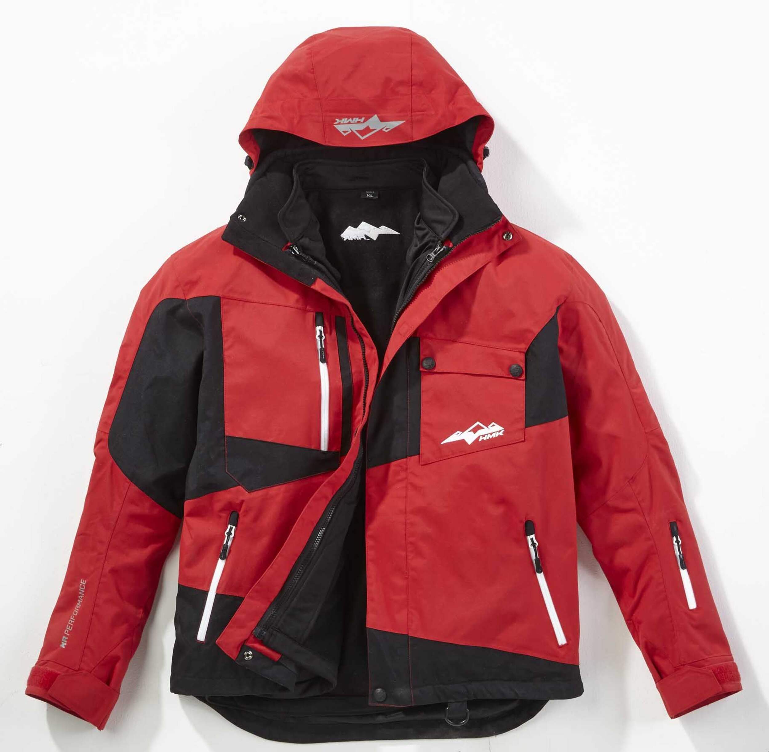 HMK Insulated Peak Waterproof Snowmobile Winter Jacket with Removable