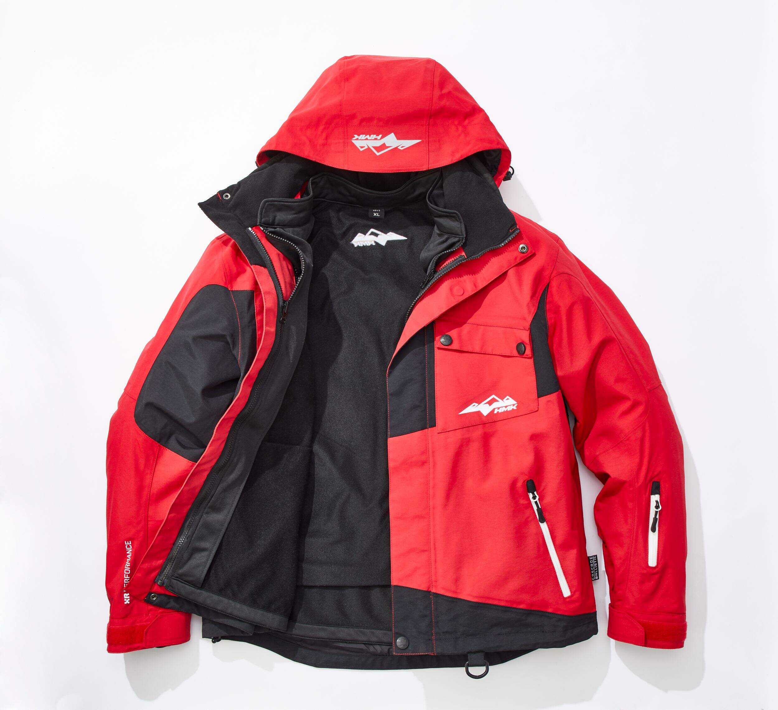 HMK Insulated Peak Waterproof Snowmobile Winter Jacket with Removable
