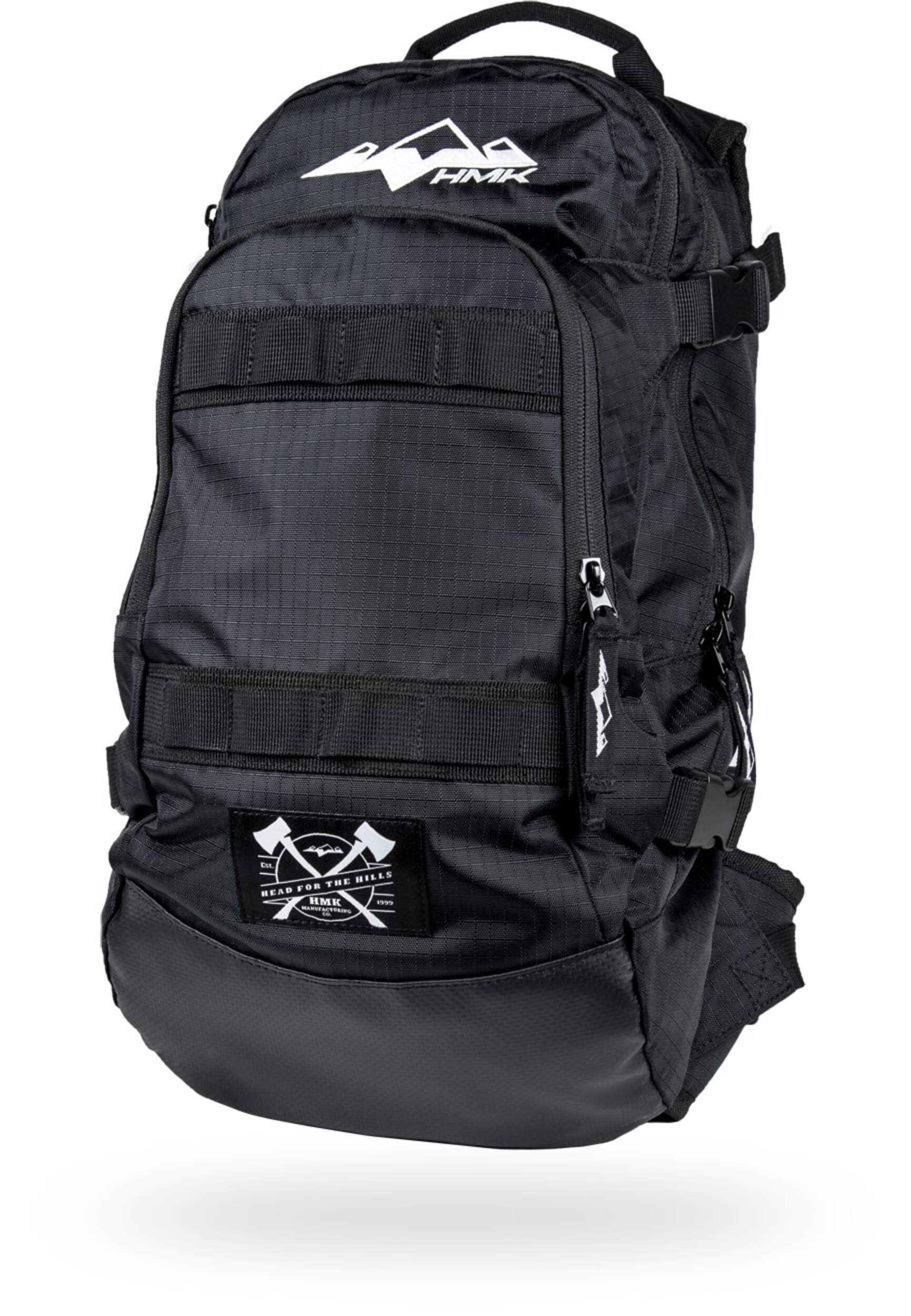 HMK Cascade Snowmobile Backpack, Black Front_Angled_Left