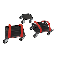 MotoMaster Elite Deluxe Heavy-Duty Steel Snowmobile Mini Dolly Set, Black, 1500-lb Composite_or_Mixed