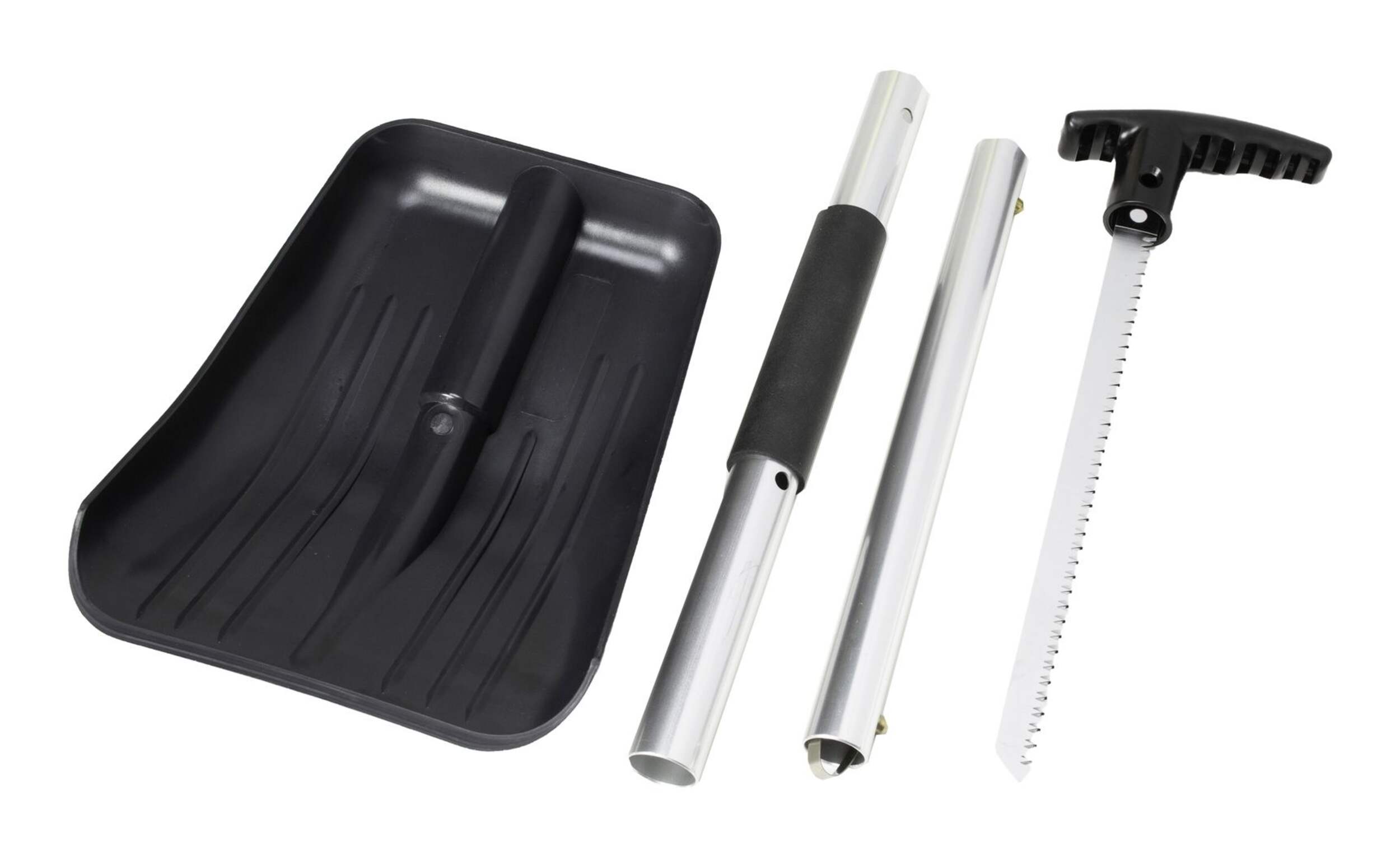 Raider Avalanche Aluminum Extendable Snow Shovel, Collapsible, Black