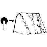 Kimpex Windshield Trim with Universal Fit, Polycarbonate Build, Black