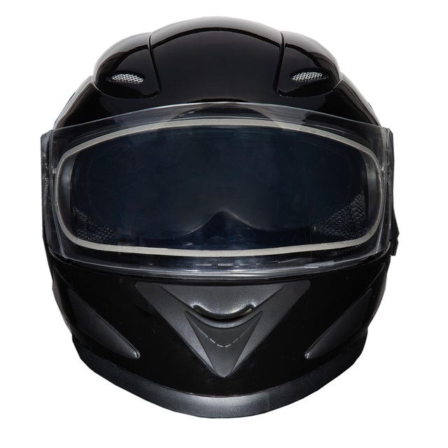 Raider Youth Full Face Snowmobile Helmet with Dual Lens Shield, Black