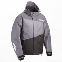 HMK Glacier Float Assist Men's Snowmobile Winter Jacket, Grey, Assorted Sizes Front_Angled_Right