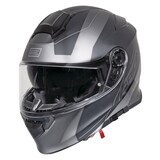 Casque Origine Delta modulaire, visière électrique, noir/titane Front_Three_Fourths_Angled_Left