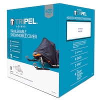 Tripel Snowmobile Storage Cover, 400 Series, Medium Front_Three_Fourths_Angled_Left